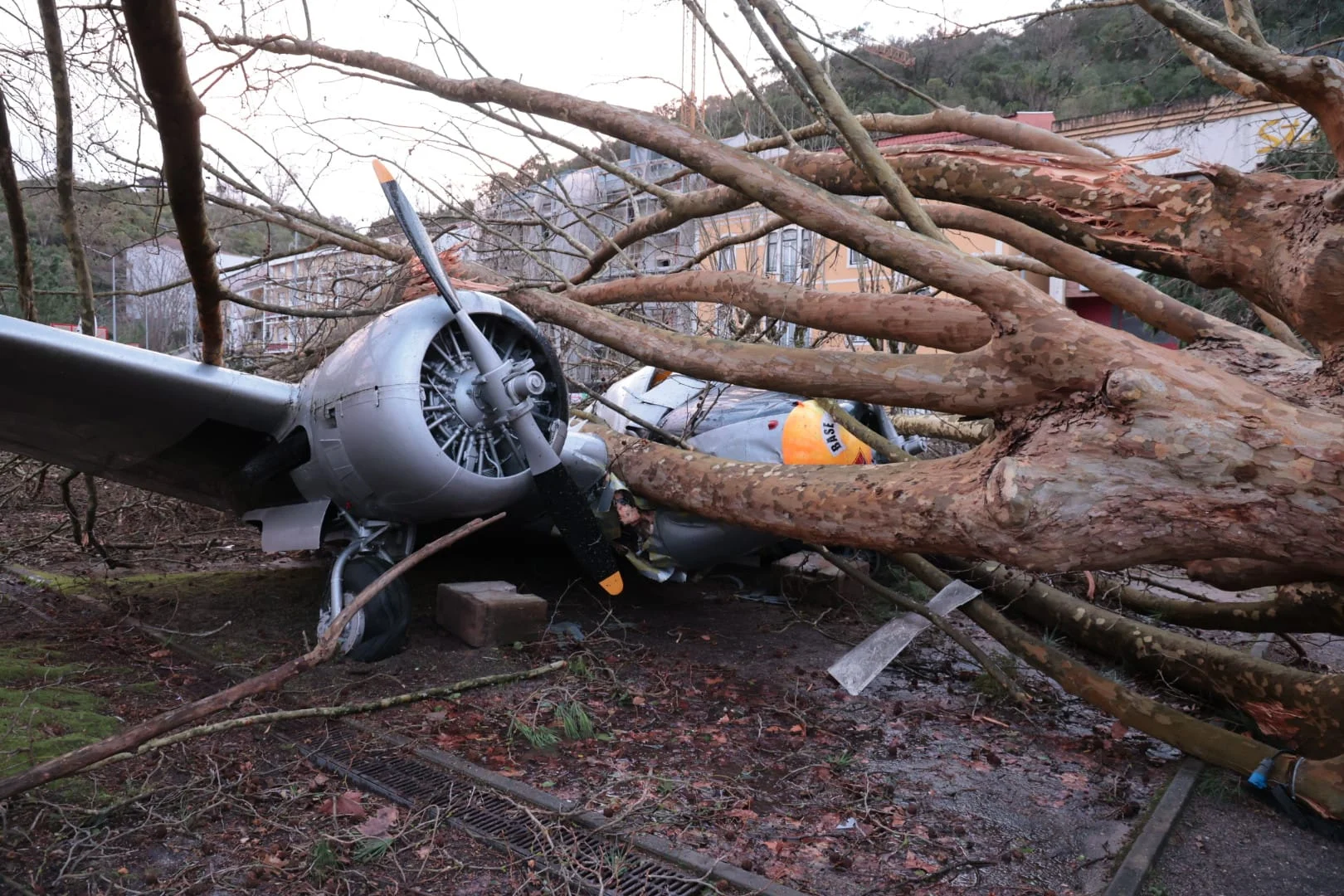 Avião Destruido Leiria